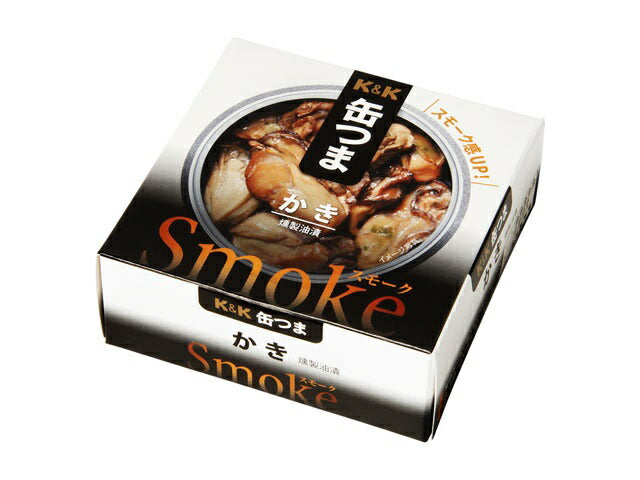 【送料無料】K&K 缶つま Smoke かき 50g×12個