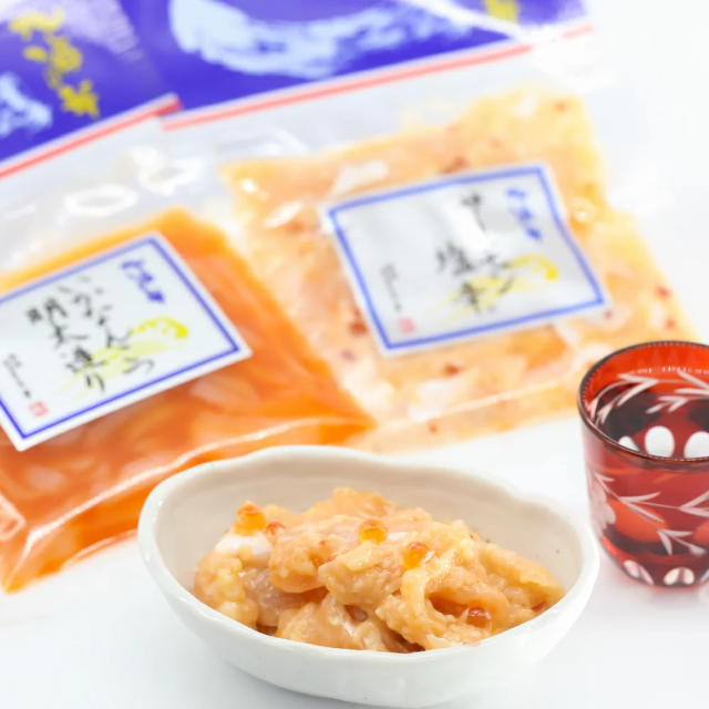 サーモン塩辛＆いかなんこつ明太造り 2袋づつ 400g