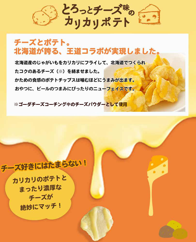 ★終売★ポテトファーム とろっとチーズ味のカリカリポテト 15g×6