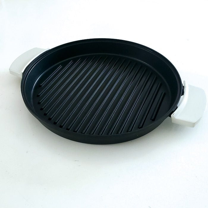 NATUUL 2食おやこ電気鍋 ホワイト アズマ NL-GP2IOA（たこ焼きプレート付き）