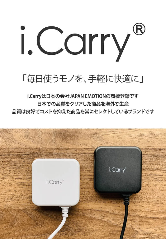 （ホワイト）iCarry 17w スリム タイプC コンセント 【PD 5V3.4A 急速充電】Fold Switch　17-AC13PD