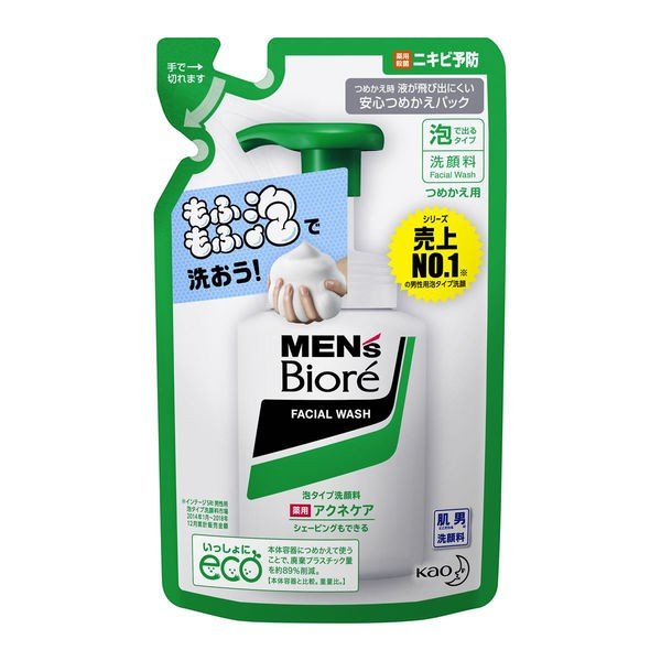 【おまけ付き！】メンズビオレ 洗顔料 泡タイプ 薬用アクネケア 詰め替え 130ml
