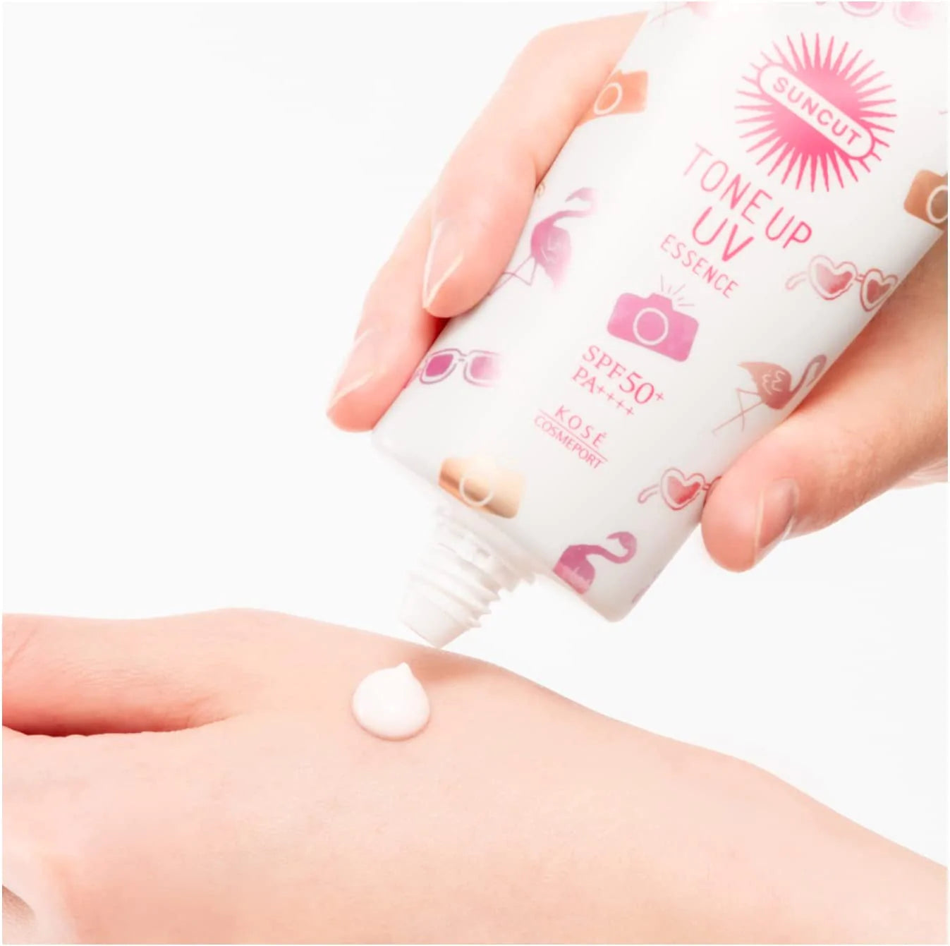 【箱なしおまけ付き！】KOSE サンカット トーンアップUV エッセンス ピンクフラミンゴ SPF50+ PA++++ 80g コーセー