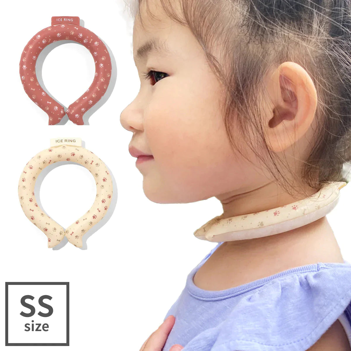 【SSサイズ×レッド】ICE RING アイスリング SUO スオ SS ネッククーラー クールリング 子供 女の子 男の子 首 冷却 冷感 28度 熱中症対策グッズ 暑さ対策 夏 ひんやり エフオー FO こども 子供用 キッズ 涼しい 保冷剤 冷却チューブ 暑さ対策グッズ