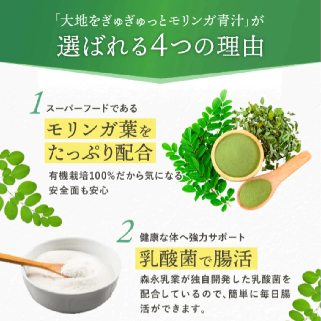 大地をぎゅぎゅっとモリンガ青汁