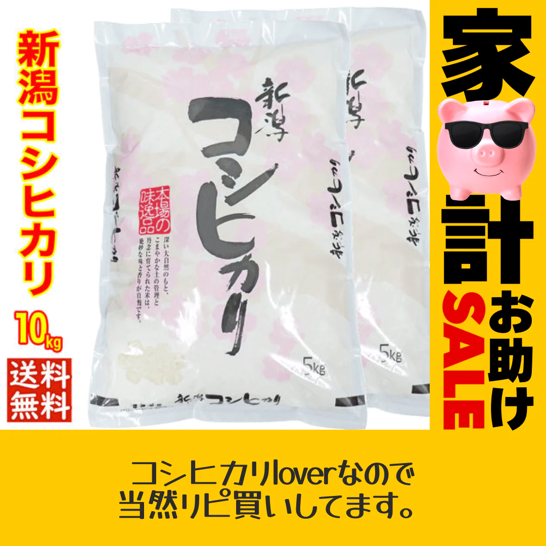 【家計お助けセール】令和４年産 新潟県産コシヒカリ １０ｋｇ(5kgx2) 1等米使用 出荷日前1週間以内の精米日の白米です