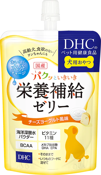 DHC 犬用 国産 パクッといきいき栄養補給ゼリー 130g チーズヨーグルト風味 ディーエイチシー 栄養補給ゼリー　※