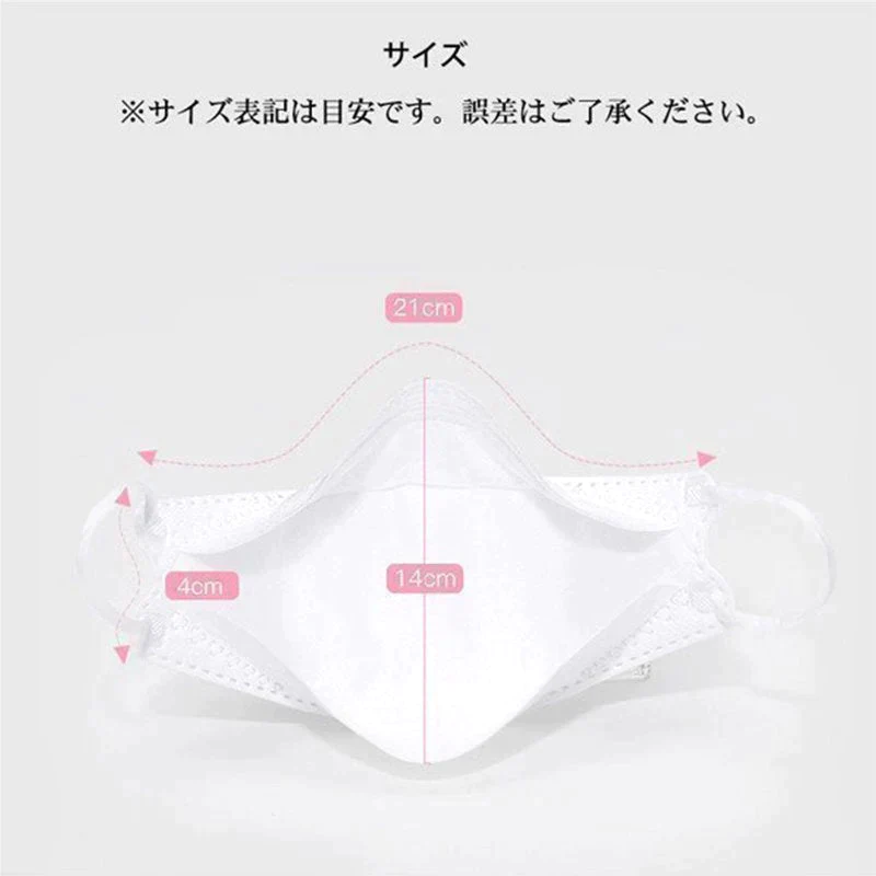 【超シェア買い祭】（ホワイト）マスク KN95 韓国風 120枚 柳葉型10枚入包装 大人 子ども 立体マスク 口紅が付きにくい 4層フィルター 小顔効果 不織布 男女兼用 送料無料【エコ得】