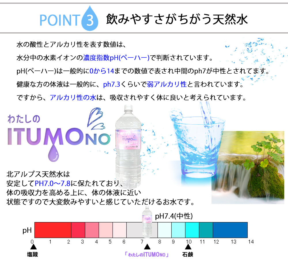 【3人シェア買いでお得】水 2L 6本 ミネラルウォーター 天然水 北アルプス天然水 軟水 まとめ買い ケース買い 飛騨高山 国産