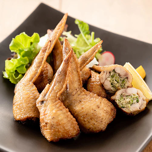 本格手作り！国産手羽餃子＆手羽明太セット　880ｇ（440ｇ×2ｐ）1本55ｇ　 北海道と沖縄を除き 【送料無料】【7月肉の日】