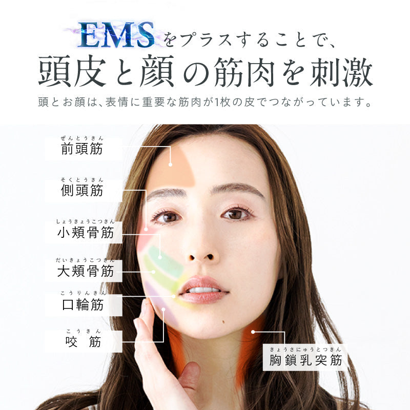 EMS HEAD SPA　電動頭皮ブラシ　IPX7防水　3D振動　乾湿両用