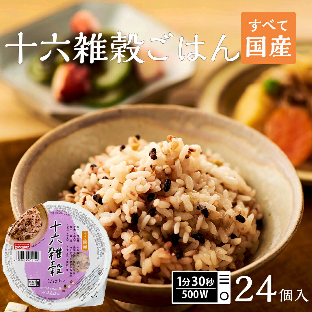 ご飯パック 十六雑穀ごはん 24個セット 160g おくさま印 お米 レトルト 食品 無添加 国産 レンジで簡単 温めるだけ ギフト 引っ越し 挨拶 内祝い 母の日 父の日 お中元 お歳暮 結婚 寒中 暑中見舞い 送料無料