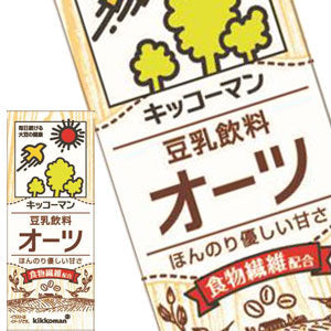 [送料無料] キッコーマン 豆乳飲料 オーツ 200ml紙パック×18本【8月12日出荷開始】 [賞味期限：製造より180日]