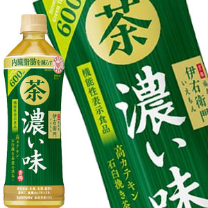 [送料無料] サントリー 伊右衛門 濃い味 600mlPET×48本[24本×2箱]【3〜4営業日以内に出荷】 機能性表示食品 お茶 緑茶 高カテキン 茶カテキン 福寿園 いえもん