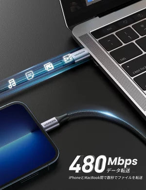 [UGREEN] USB Type-C ⇔ Lightningケーブル 1.0ｍ