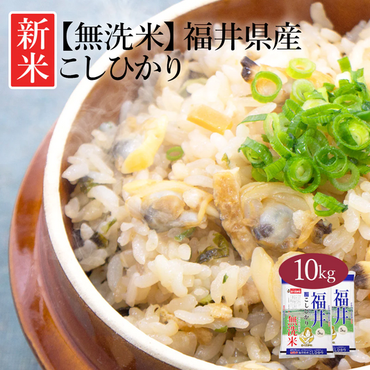 無洗米 米 福井県産 こしひかり 10kg (5kg×2) 令和5年産 新米 お米 白米 おくさま印 国産 食品 ギフト 引っ越し 挨拶 出産 内祝い 母の日 父の日 お中元 お歳暮 結婚 快気 還暦 香典返し お年賀 送料無料