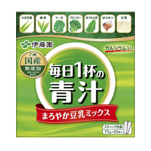 [送料無料] 伊藤園 毎日1杯の青汁 まろやか豆乳ミックス 7.5g×20包個包装×3箱【3〜4営業日以内に出荷】