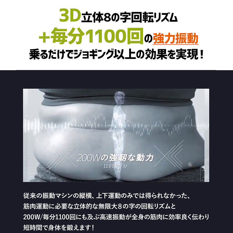 【ホワイト】 アブトロニック ロックンフィット 筋トレ 有酸素運動 ストレッチ 振動 マシン 3d コンパクト 静音 ダイエット 効果 チェア付き TVショッピング 振動マシン 自宅 トレーニング器具 エクササイズ フィットネス 健康器具 RNF-72-LG