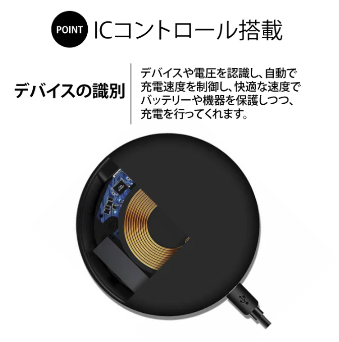 (グレー)急速 ワイヤレス充電器 iPhone11 iPhonexr iPhonexs max スマホ 置き型 iPhone8 ワイヤレス充電 急速充電 iPhone アンドロイド　Xperia Galaxy s9   BAT17