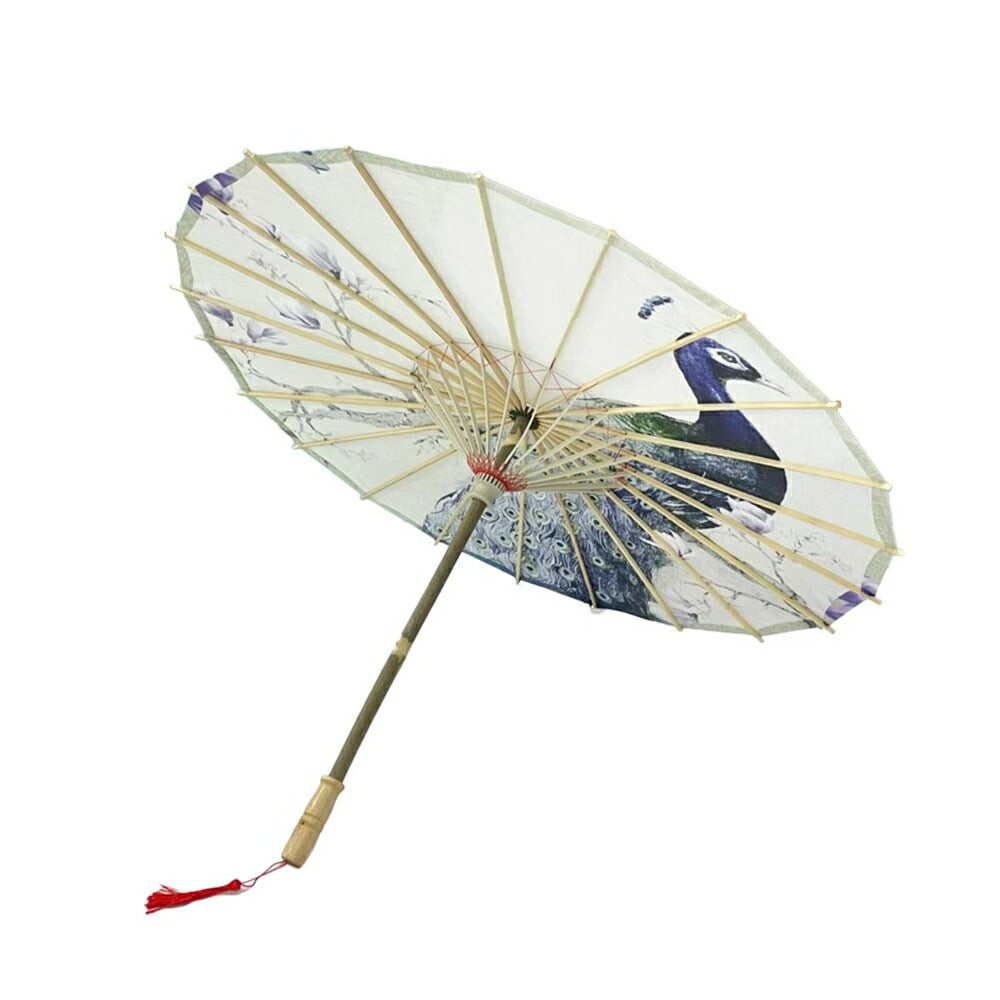 傘 和傘 孔雀 クジャク 和風傘 かさ 木製 雨傘 和風 和柄 レディース UVカット SNS 撮影用 アンブレラ ゴシック クラシック 日傘 婦人傘 クラシカル ゆめかわ 遮光 女性 男性 レトロ 軽量 個性 おしゃれ オシャレ パンク