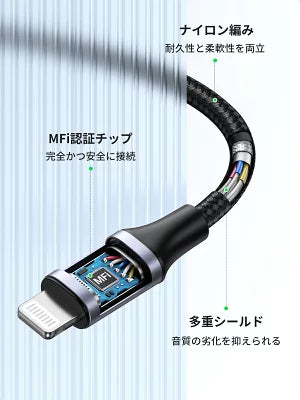 [UGREEN] Lightning端子 ⇔ 3.5mmイヤホンジャック 変換アダプタ