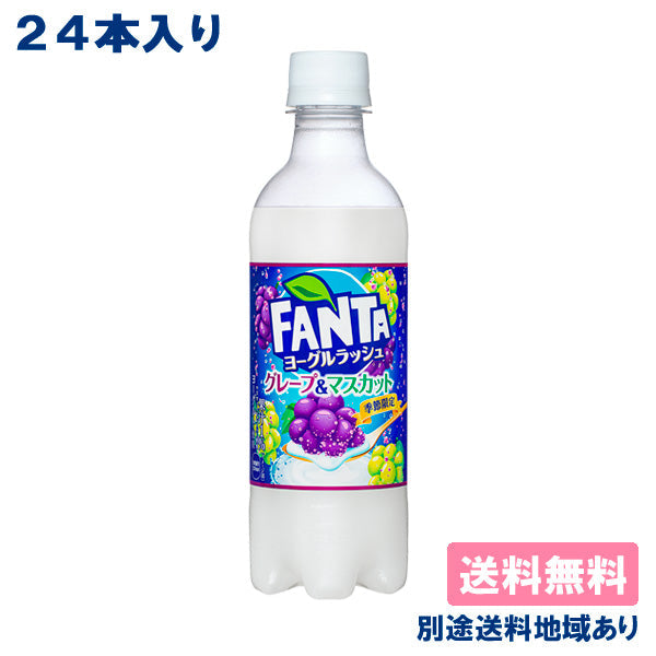 【タイムセール】【訳あり】【コカ・コーラ】ファンタ ヨーグルラッシュ グレープ＆マスカット PET 380ml x 24本 【賞味期限：2023年3月30日】【送料無料】【別途送料地域あり】
