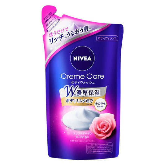 【おまけ付き！】ニベア クリームケア ボディウォッシュ フレンチガーデンローズの香り 詰め替え 360ml ボディーソープ 花王