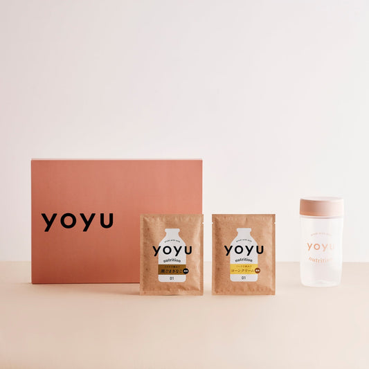 yoyu nutrition 01 
 睡眠不足のママへ
 コーンクリーム風味＆黒ごまきなこ風味 12袋入り(単品)