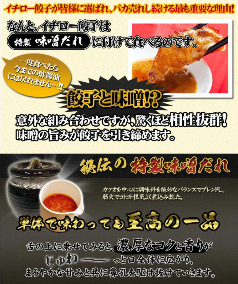 イチロー餃子の神戸味噌だれ餃子200個セット