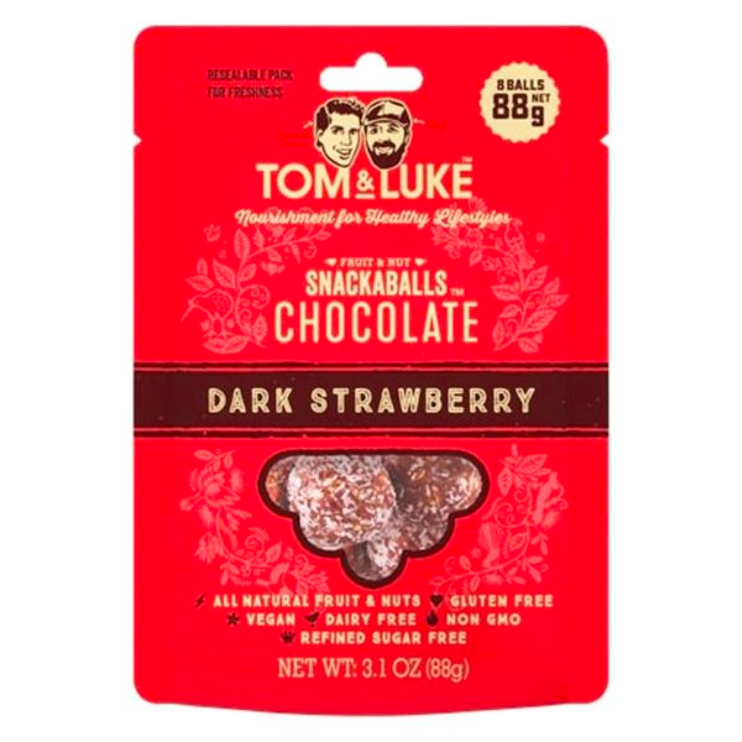 [12点]TOM＆LUKEフルーツ&ナッツスナックボール チョコレート ダークストロベリー