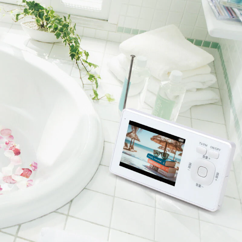 3.2インチ 防水ワンセグ TV/FMラジオ SH-GDTV-RA 対応防水IPX6 防水テレビ 風呂 ポータブルテレビ 携帯テレビ テレビラジオ 防災グッズ お風呂 浴室テレビ アウトドア 小型 車載 車載テレビ プレゼント