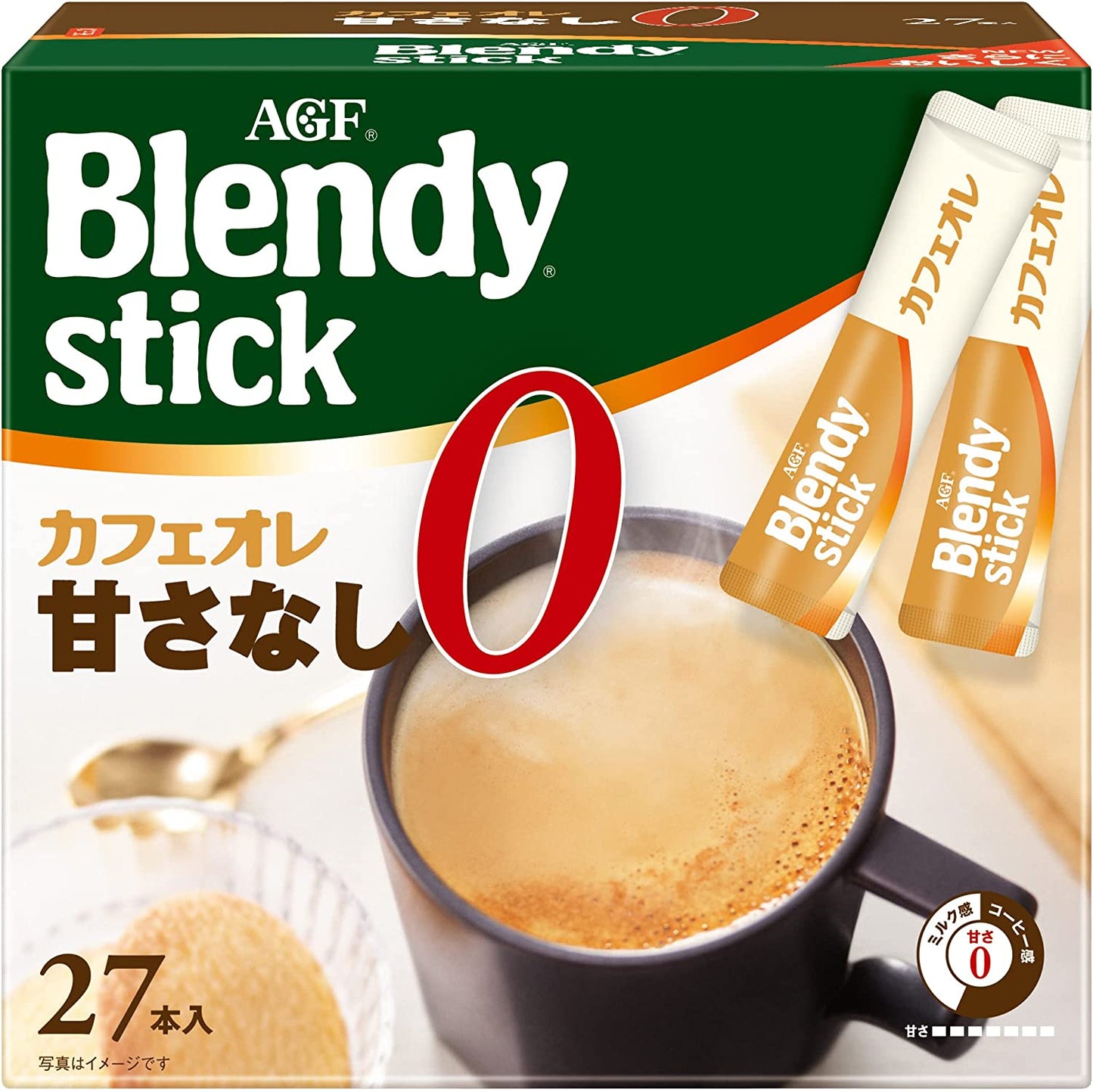 【おまけ付き！】AGF ブレンディ スティック カフェオレ 甘さなし 27本 バラ売り