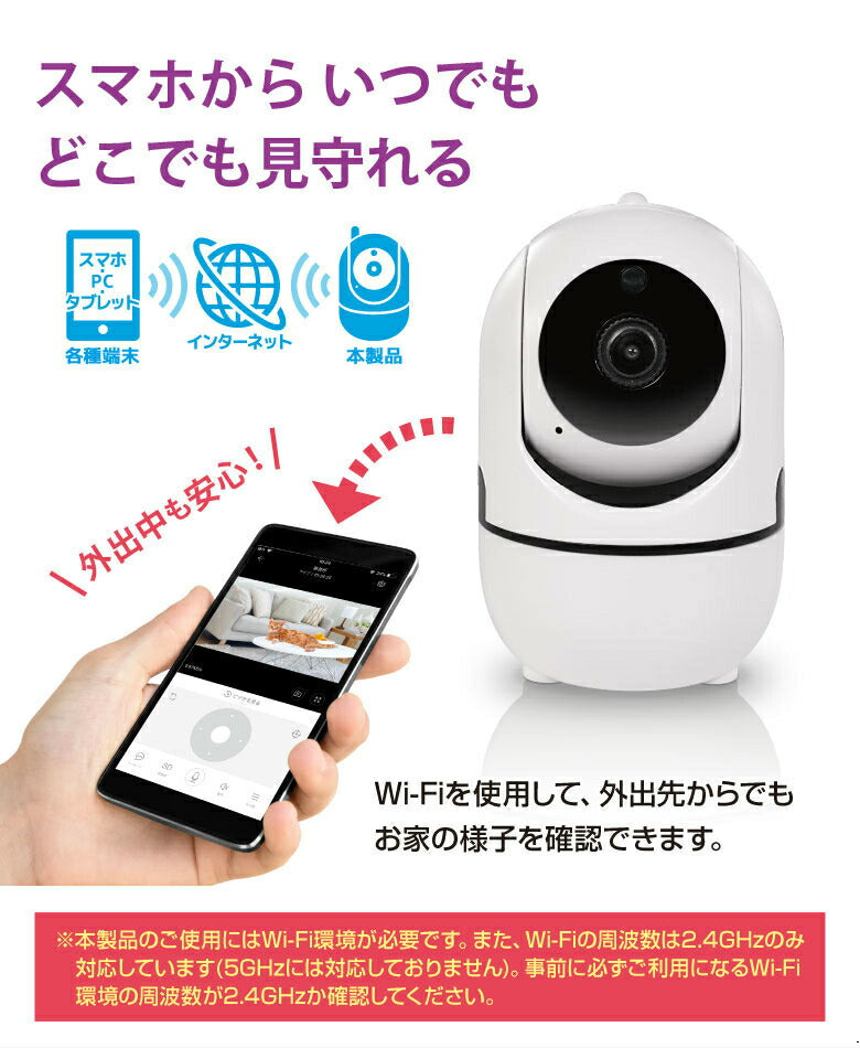 ペットカメラ 見守りカメラ ベビーモニター 防犯カメラ ベビーカメラ 留守番 監視カメラ ペットモニター 小型カメラ みまもりカメラ