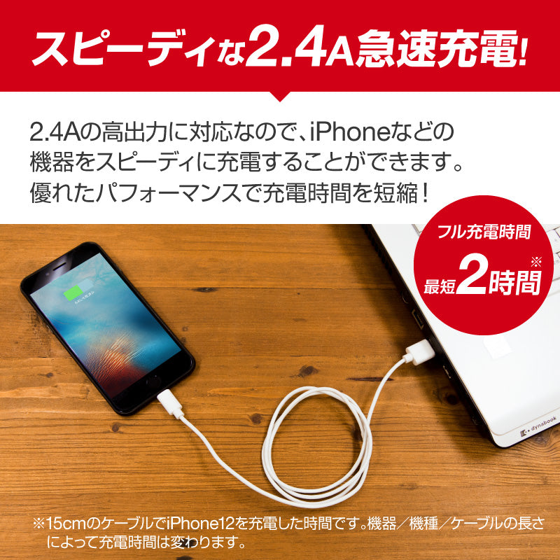（ホワイト×1m）iphoneライトニングケーブル