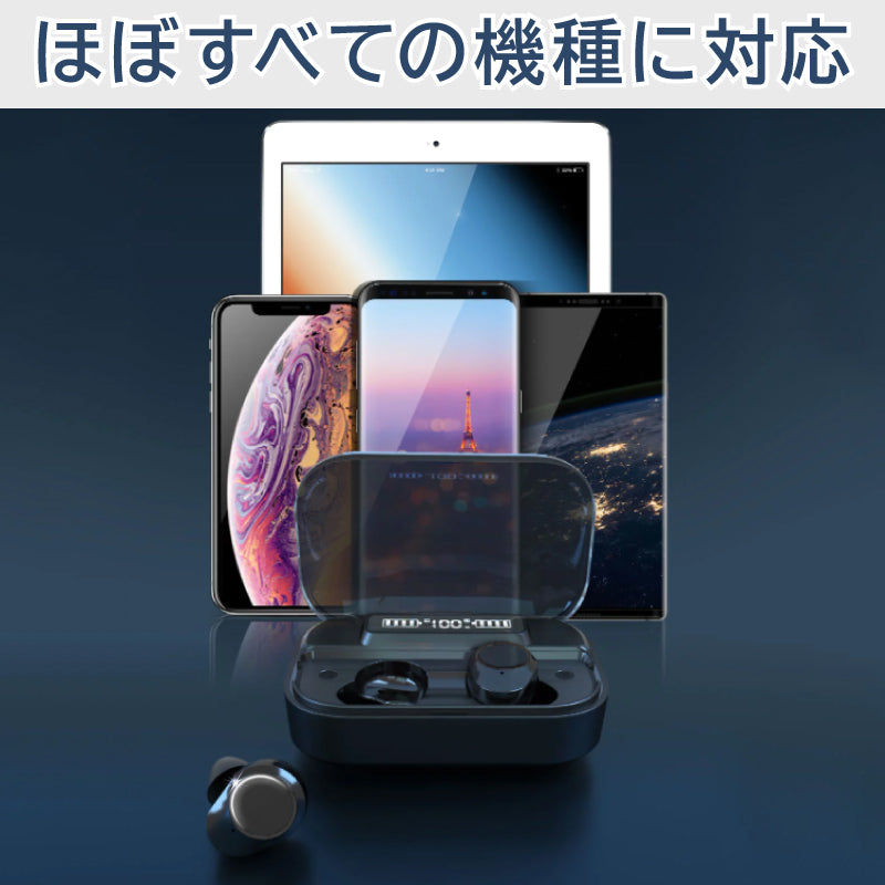 【ホワイト】ワイヤレスイヤホン　tws008b