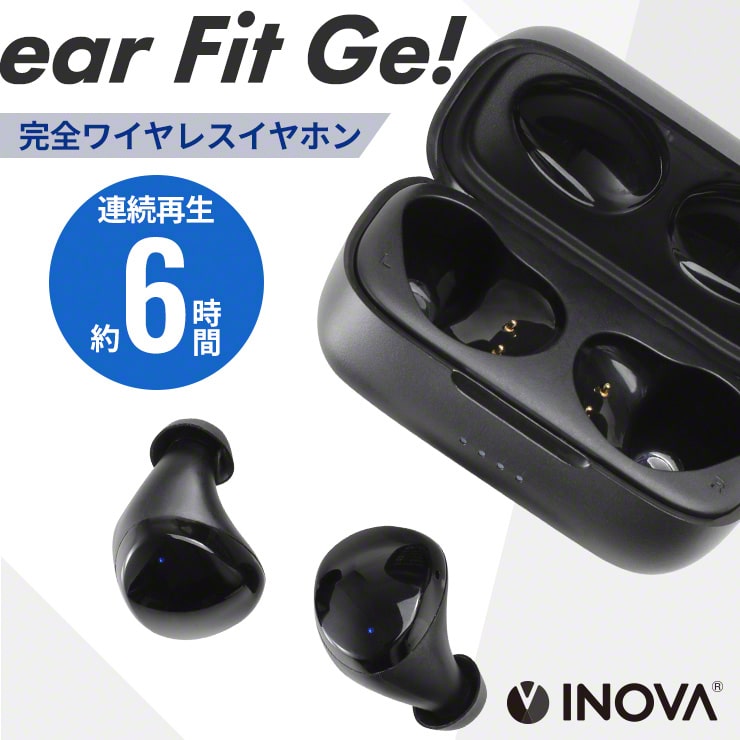 INOVA ワイヤレスイヤホン 防水 カナル型 Bluetooth 5.0 通話(3R-BEF03BK)
