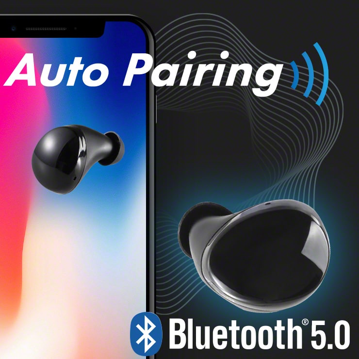 INOVA ワイヤレスイヤホン 防水 カナル型 Bluetooth 5.0 通話(3R-BEF03BK)