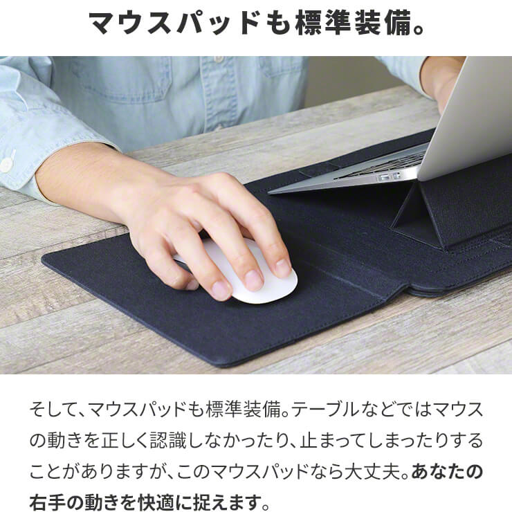 パソコンケース パソコンバッグ PCケース PCバッグ スタンド(3R-KCBAG03BK)