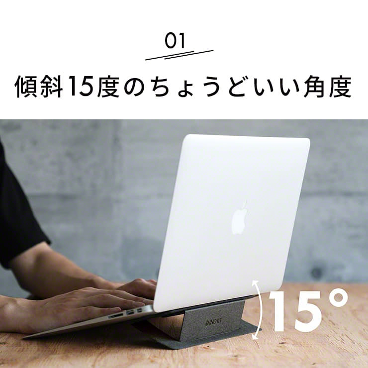 ノートパソコン スタンド 縦置き 折りたたみ式 ノートパソコンスタンド 軽量 INOVA(3R-LTS02BK)