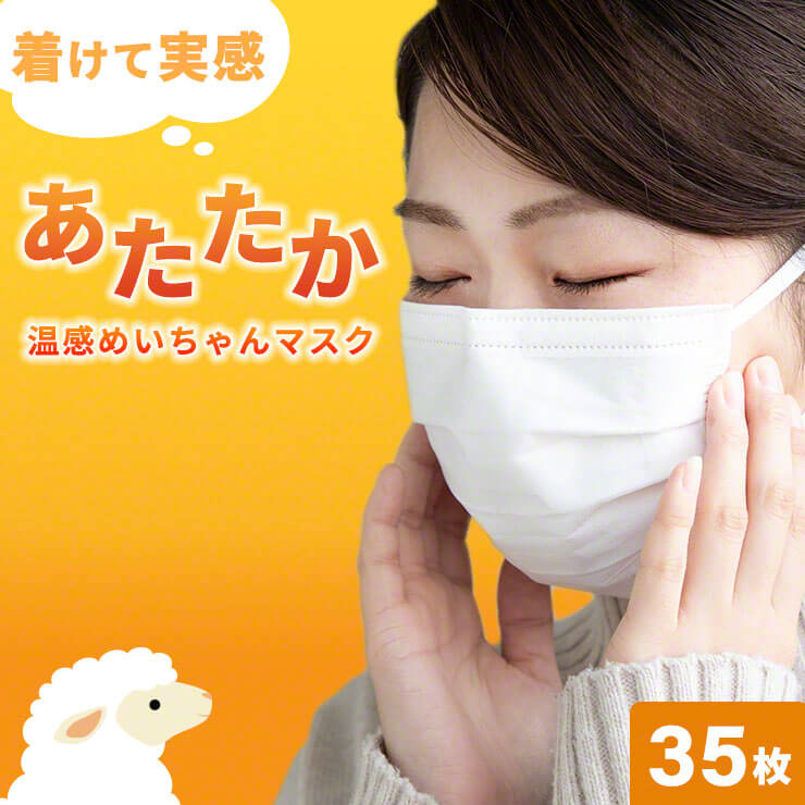 不織布マスク 暖かい マスク 温感 冬 発熱 あったかマスク 温感マスク 冬マスク 不織布 使い捨てマスク(3R-MEI01WT)