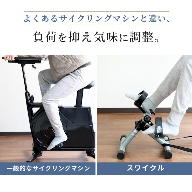 サイクリングマシン エアロバイク 折り畳み フィットネスバイク 折りたたみ 自転車こぎ 運動  Qurra(3R-SWC01)