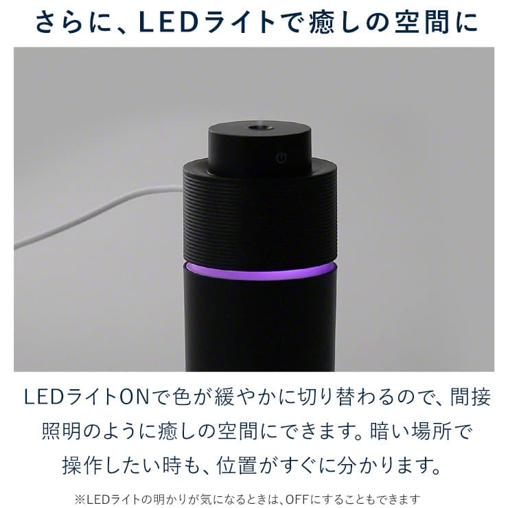 ポータブル加湿器 車内 車用 車載 持ち運び（ホワイト）（3R-TMH03）
