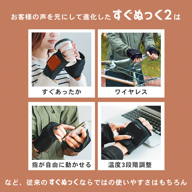 ヒーター手袋 洗える（3R-UWG02BK）
