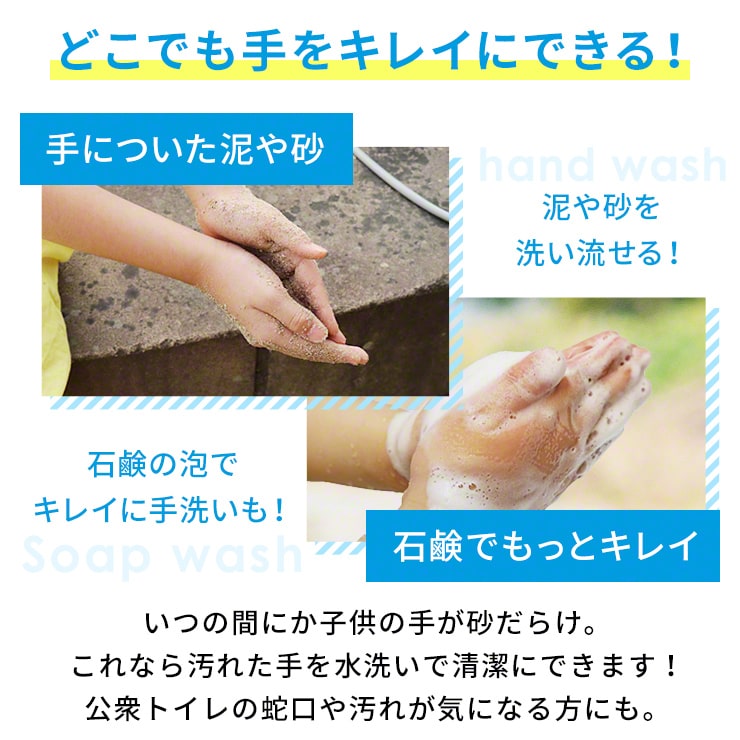 （グレー）ポータブルシャワー 充電式 携帯シャワー 手洗い アウトドア おしり 洗浄器(3R-WSH01)