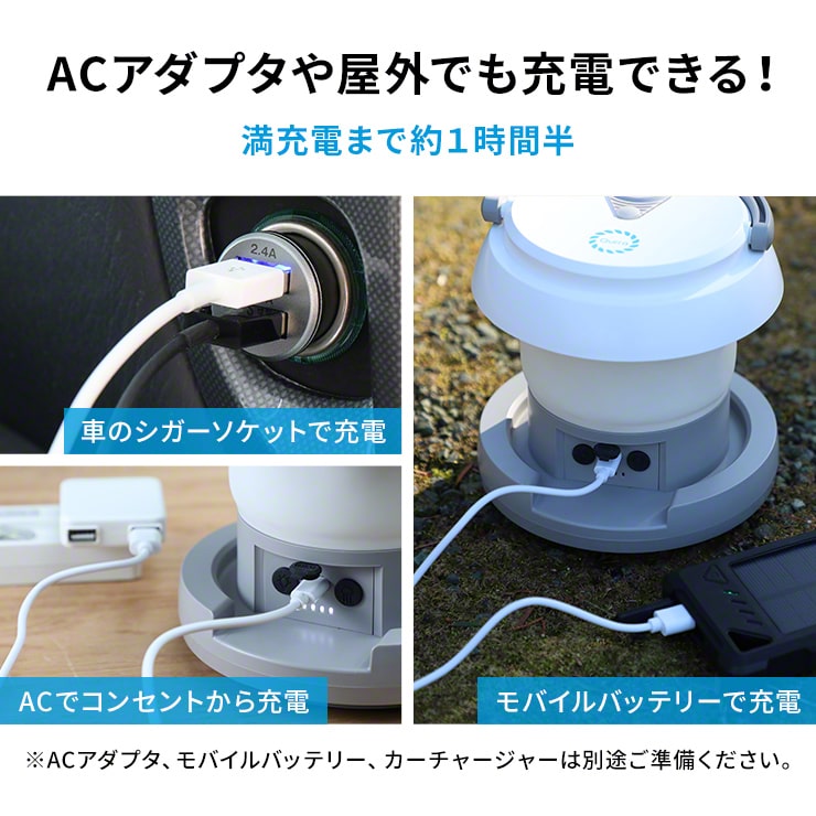 （グレー）ポータブルシャワー 充電式 携帯シャワー 手洗い アウトドア おしり 洗浄器(3R-WSH01)