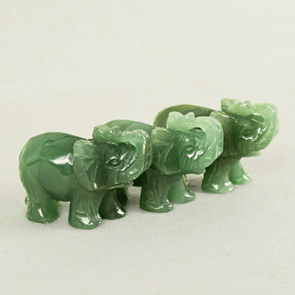置物 風水 鼻を上げる 象 ガネーシャ 翡翠色 お守り 厄除け 魔除け