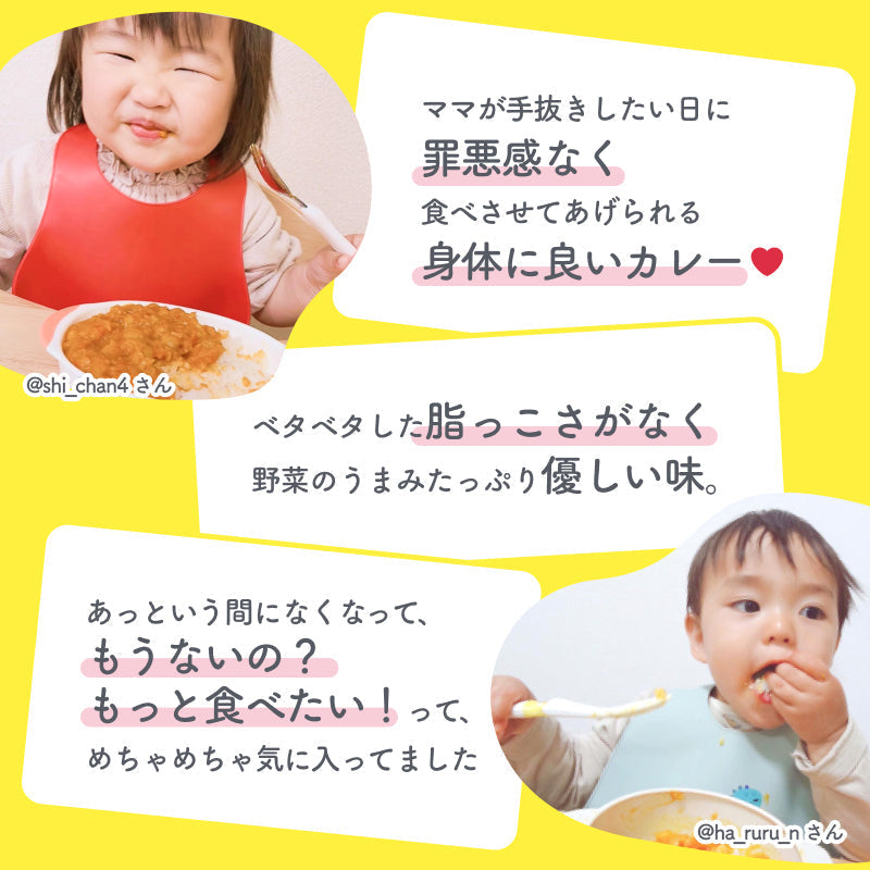 100g×9袋 レトルトカレー カレーレトルト はじめてのカレー（野菜とひよこ豆）【１歳４ヶ月頃～２歳０ヶ月頃まで】無添加 小麦粉不使用 国産素材 国産野菜 有機スパイス 辛味成分ゼロ カレーデビュー 辛くない 甘口 幼児食 こども用カレー 子供向けカレー非常食 保存食