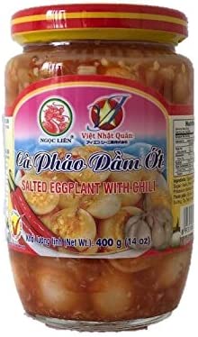 Ngoc Lien なすびの塩漬け唐辛子入り 400g 1瓶 Ngoc Lien Ca Phao Dam Ot 400g 1 hu