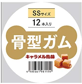 キャラメル味・PETRO(ペトロ) 犬用おやつ  骨型ガムSS 12本入り