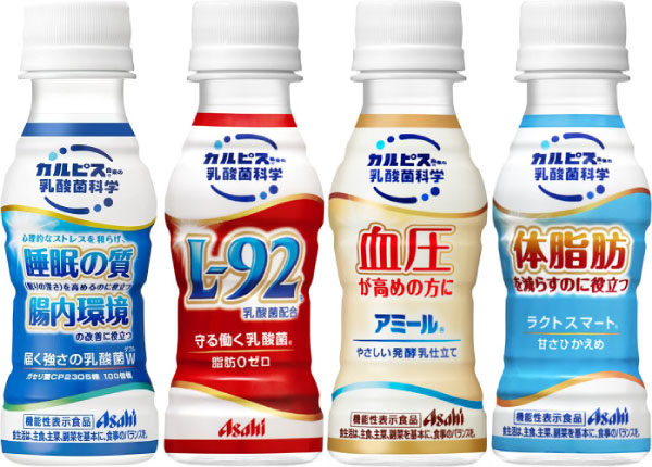 カルピス 届く強さの乳酸菌W アミール 守る働く乳酸菌 ラクトスマート 100ml ペットボトル 選べる 90本 (30本×3) アサヒ 〔乳性飲料〕